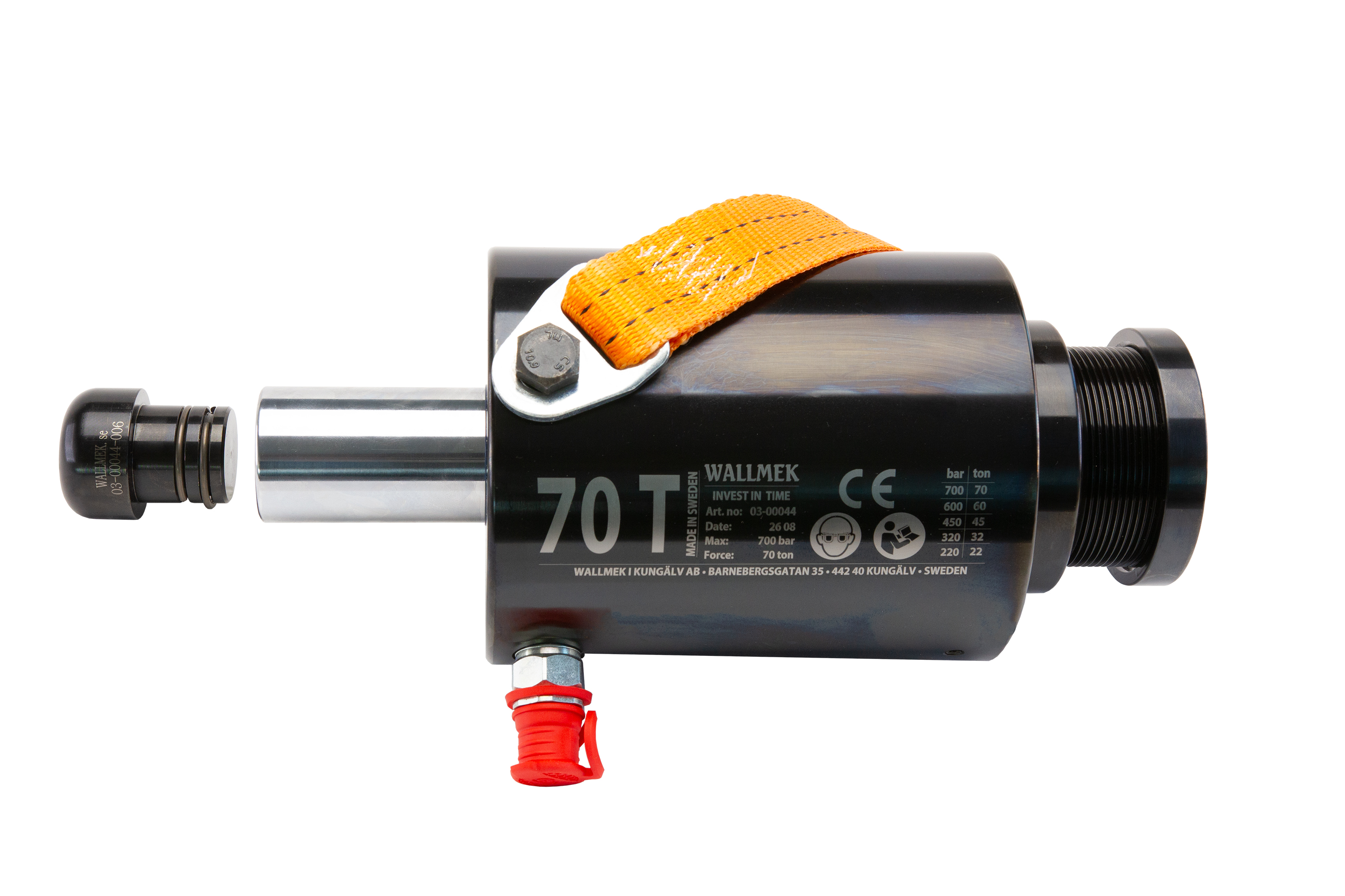 Hydraulcylinder 70 ton med tillbehör
