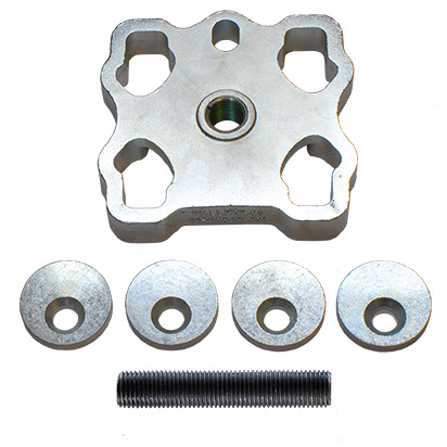 Wheel bearing puller for 3 – 4  bolted bearings with removed hubs