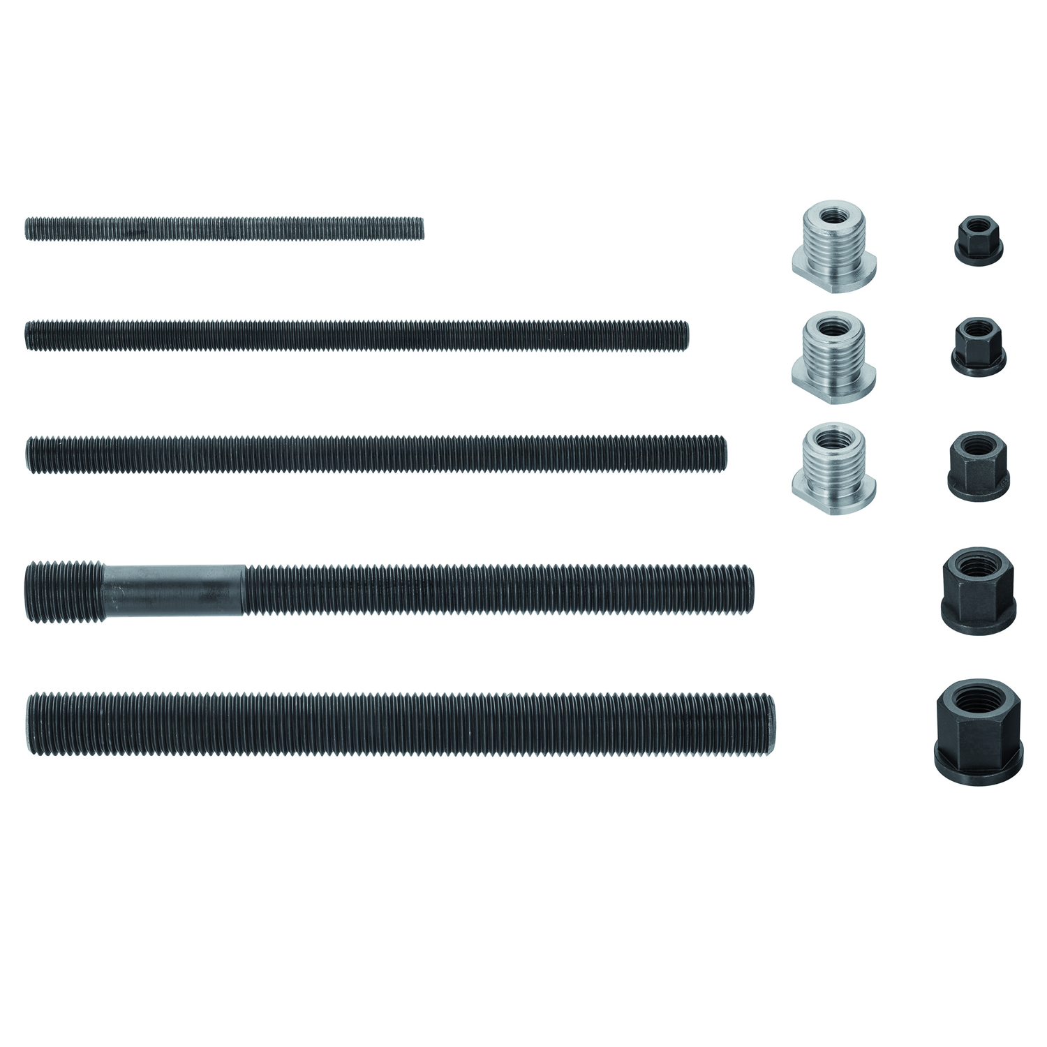 Drawbar, flange nut & adaptor set
