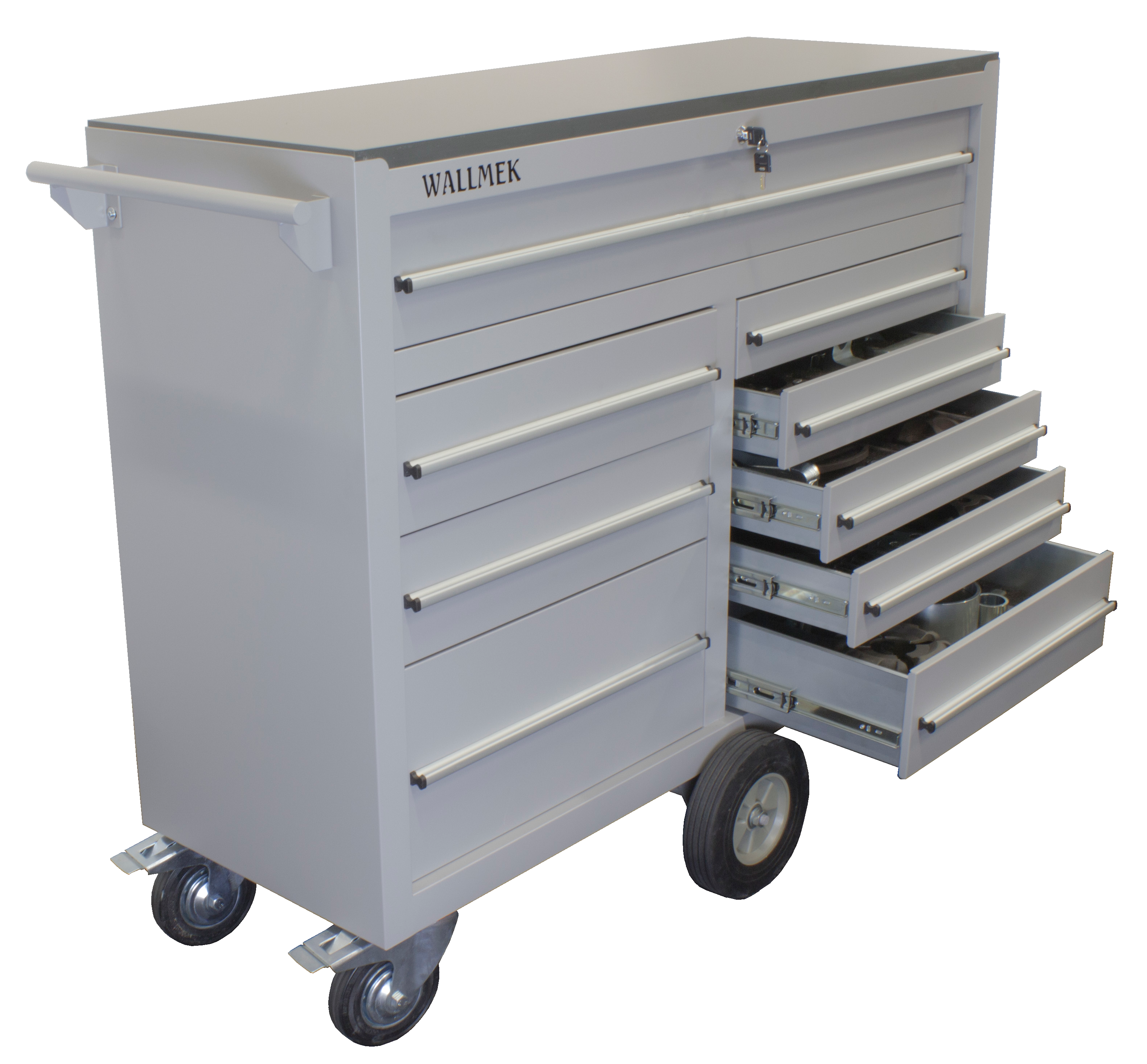 Tool trolley with 9 drawers