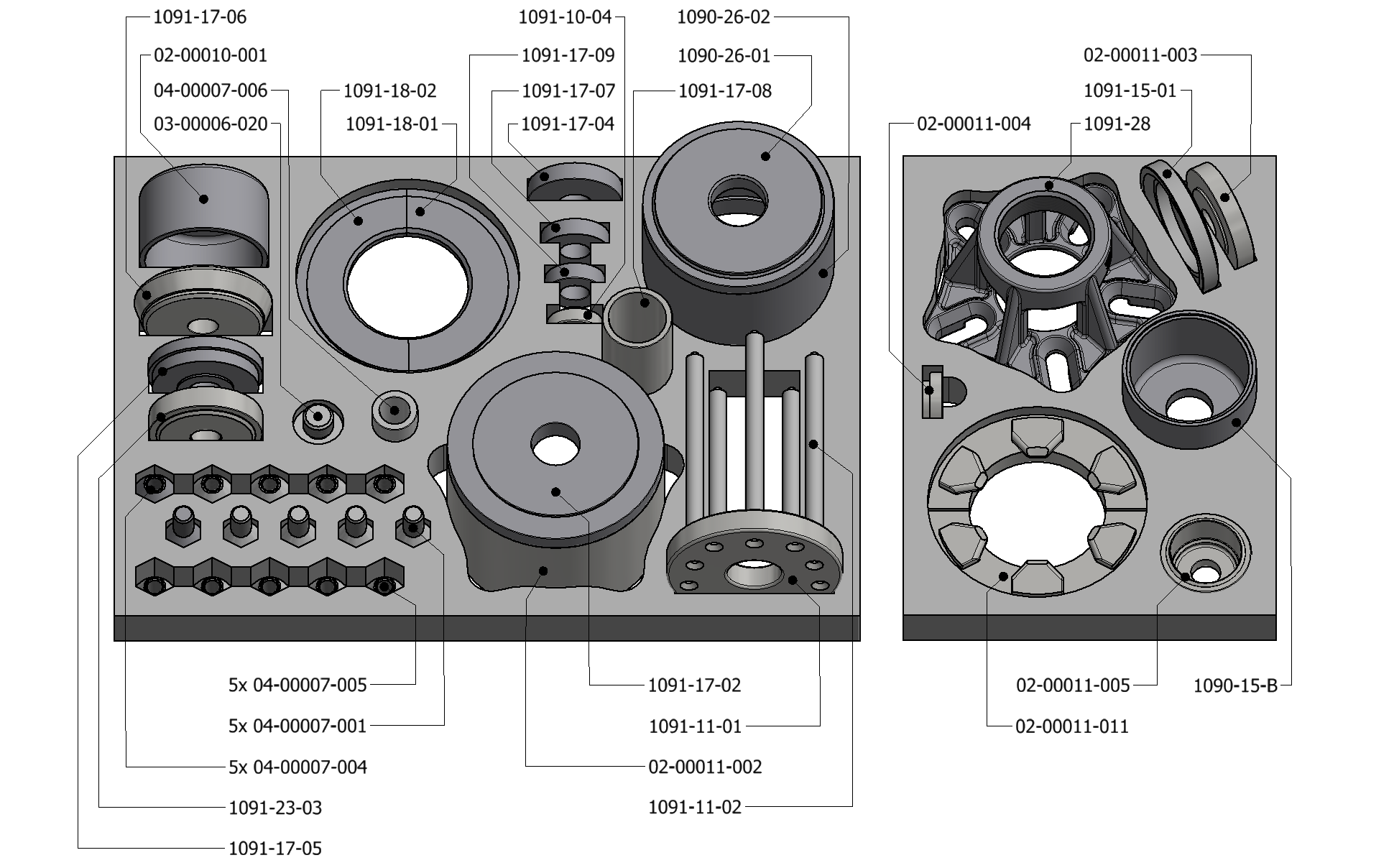 Foam for 02-00020 (2 parts, big/small)