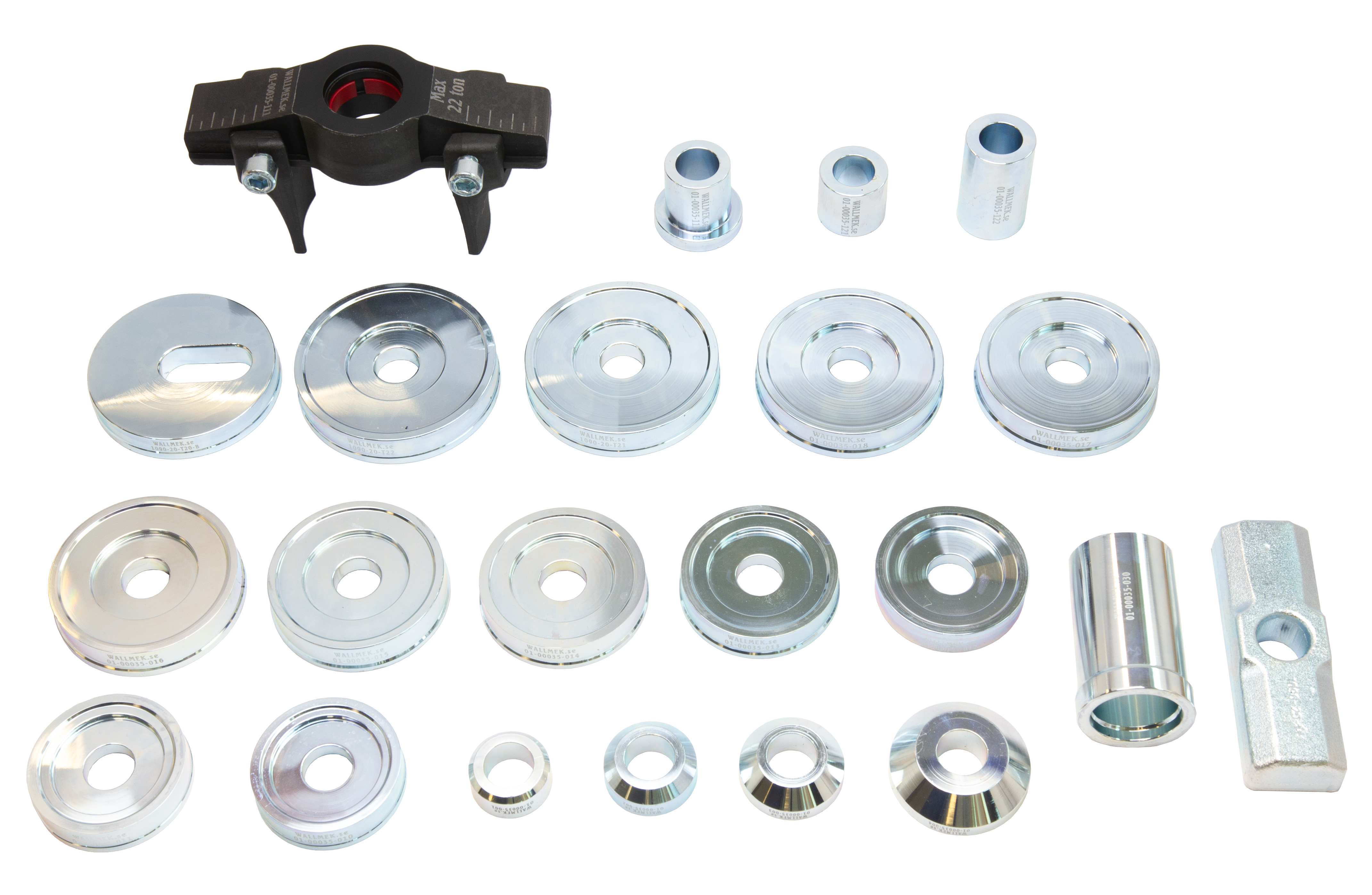 Master set for front and rear wheel bearings