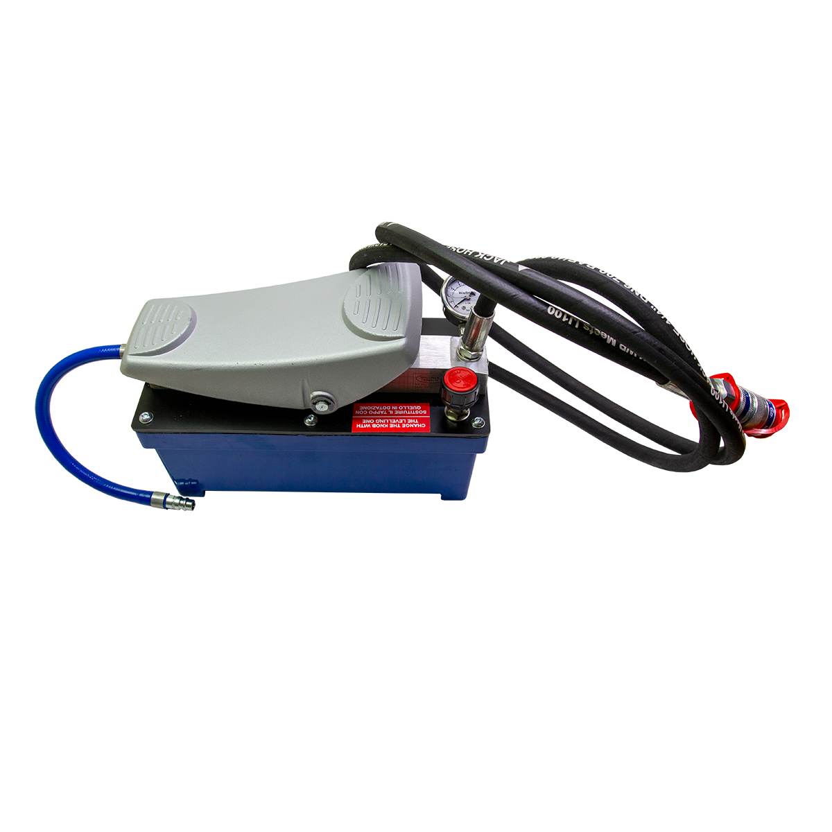 Pneumatic, variable hydraulic pump