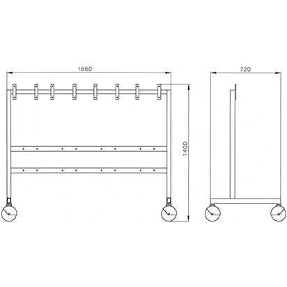 Mobil ställning för tömningskärl